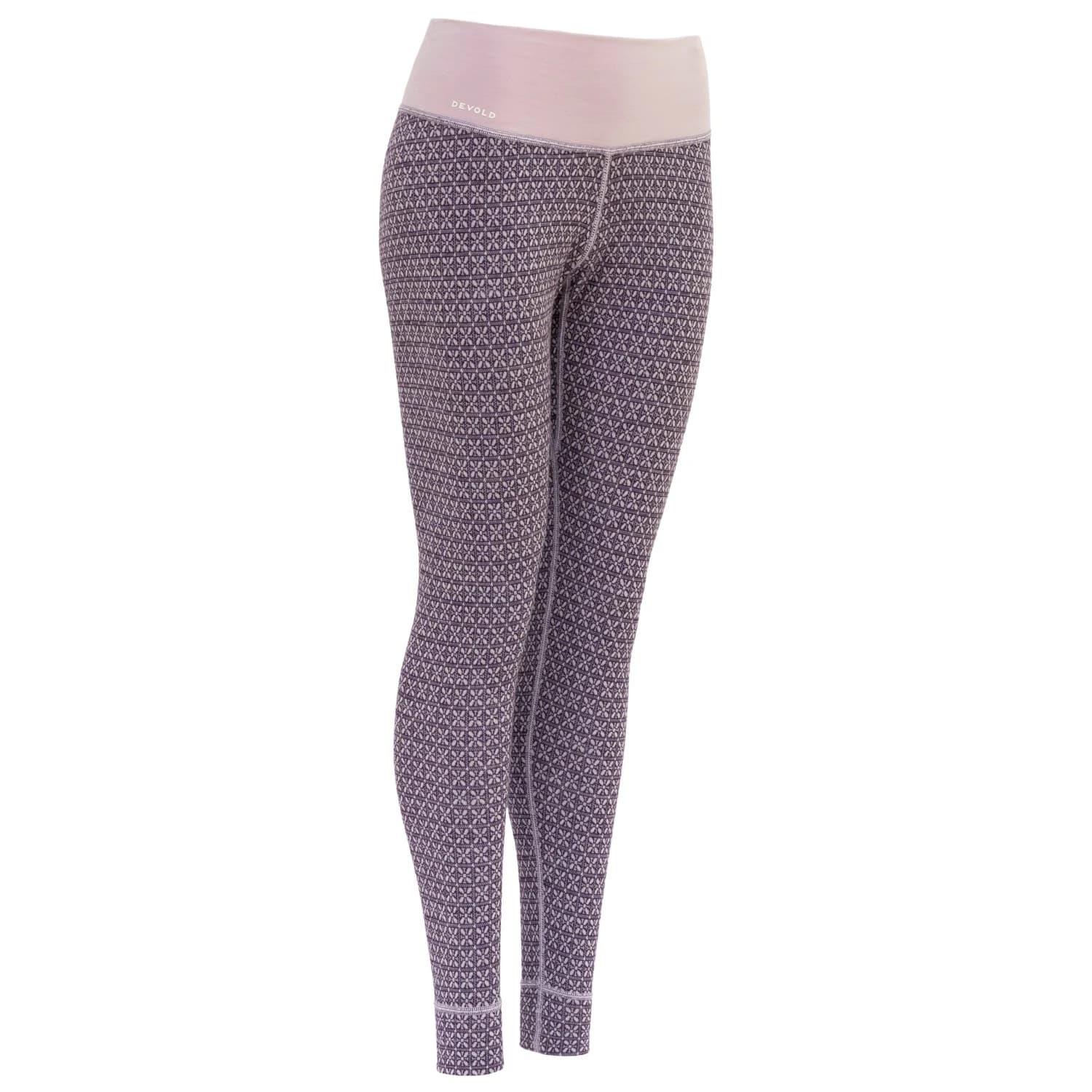 Дамско мериносово термобельо Devold Women's Kvitegga Long Johns Merino base layer - Orchid