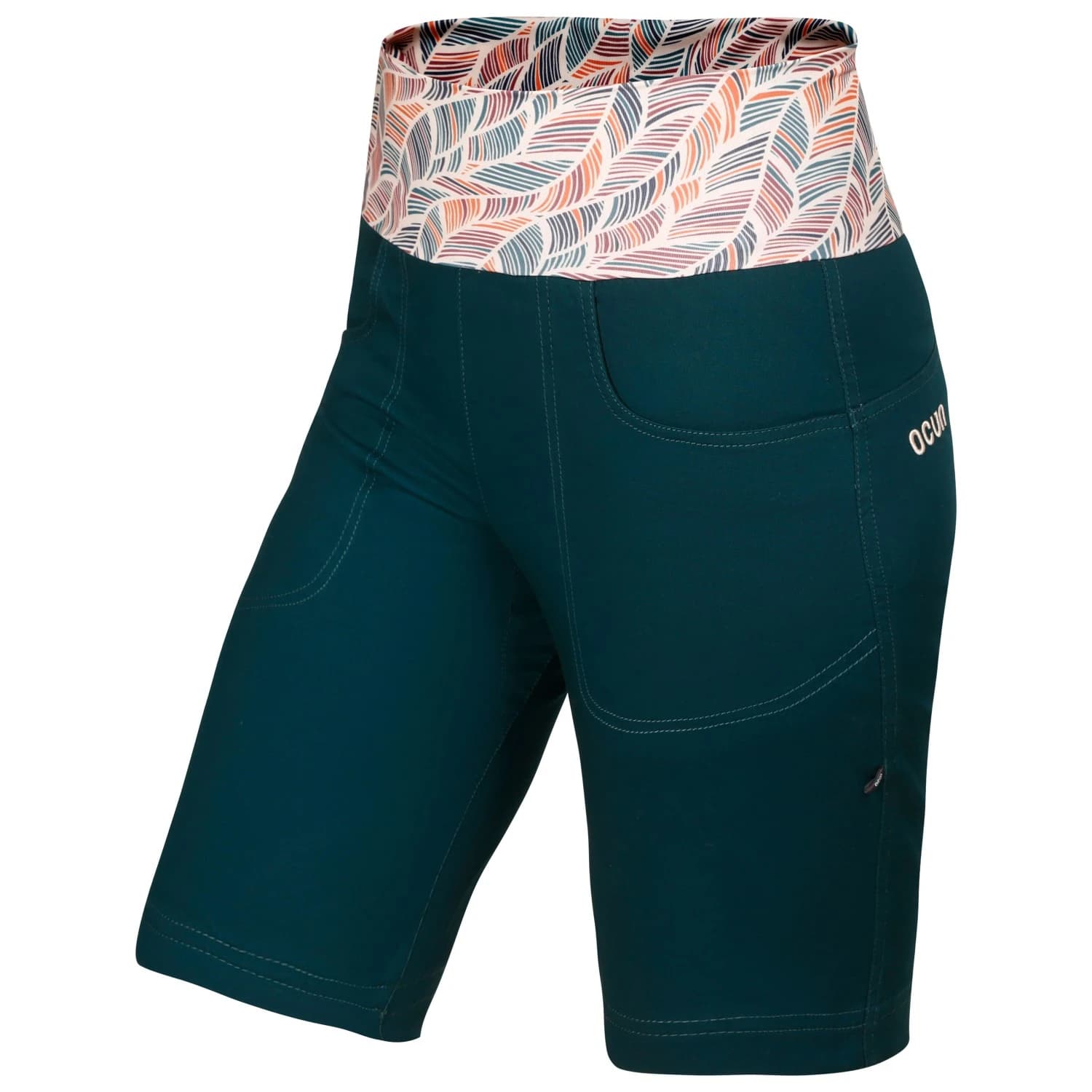 Дамски панталон за катерене Ocun Women's Sansa Shorts - Green Deep Teal