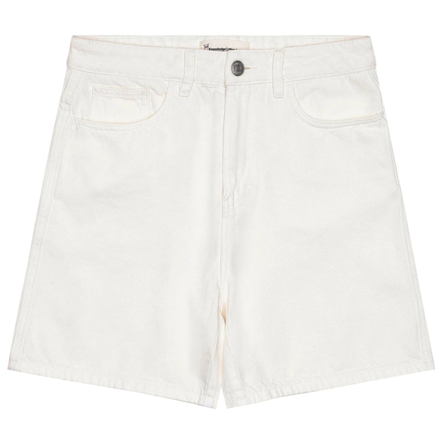 Дамски къси панталони KnowledgeCotton Apparel Women's Gale 5-Pocket Shorts - Egret