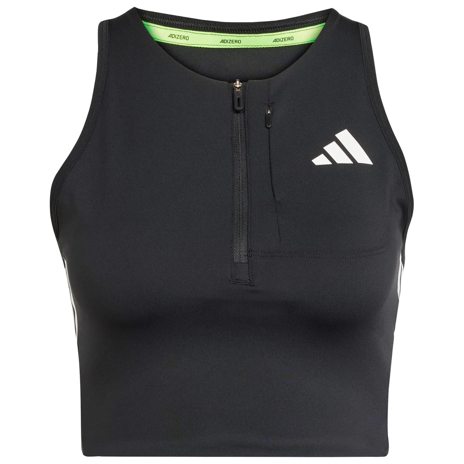 Дамски топ adidas Women's Adizero Running Gel Pocket Crop Top Sports bra - Black