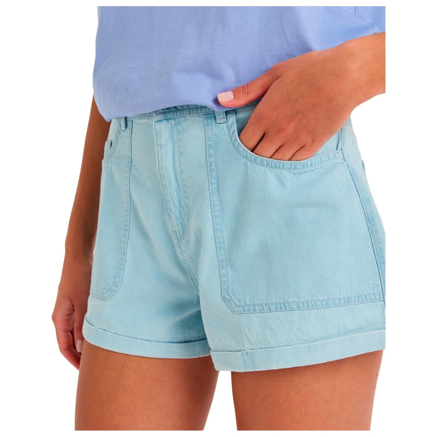 Дамски къси панталони Roxy Women's Seaside Mid Shorts - Light Blue