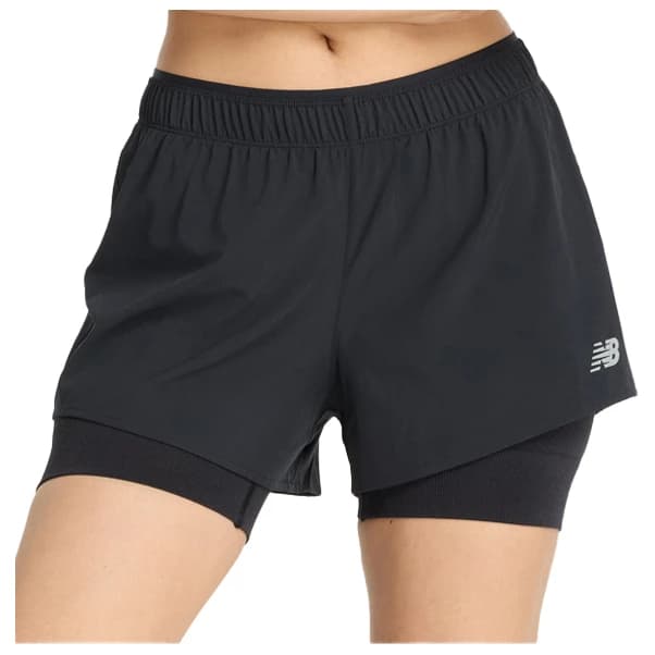 Дамски шорти за бягане New Balance Women's RC 2-in-1 Short 3'' Running shorts - Black