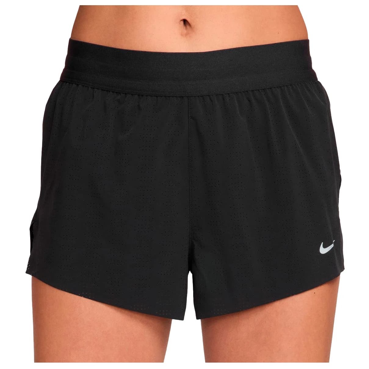 Дамски шорти за бягане Nike Women's Swift Breathe Brief-Lined Running Shorts - Black / Black / White / Reflective Silver