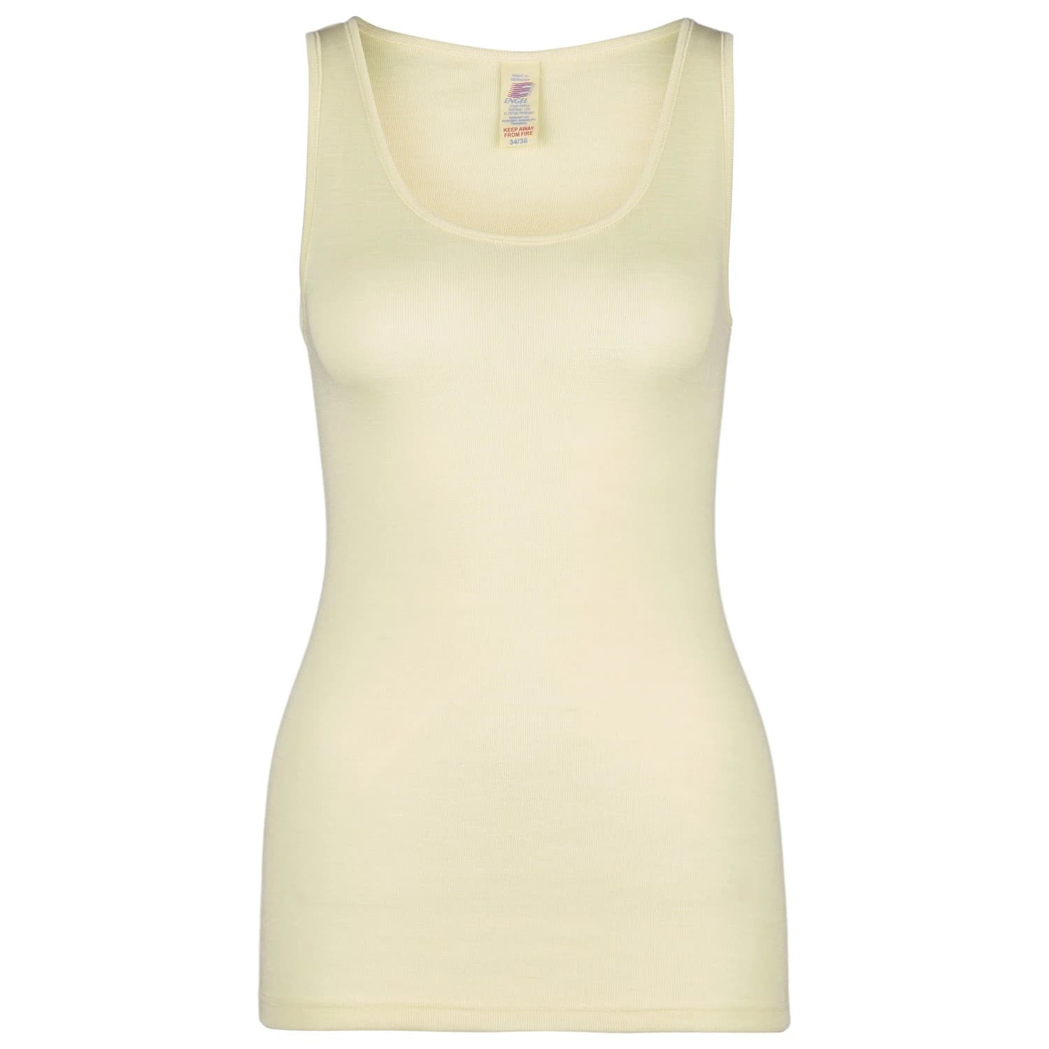 Дамско копринено термобельо Engel Women's Trägerhemd Merino base layer - Natur