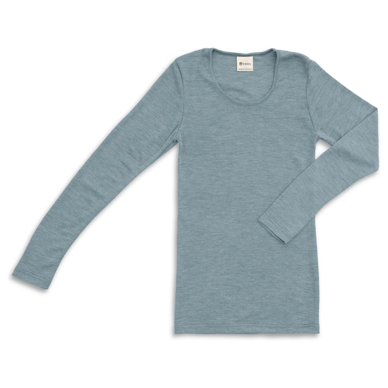Дамско копринено термобельо Engel Women's Unterhemd L/S Merino base layer - Bergblau