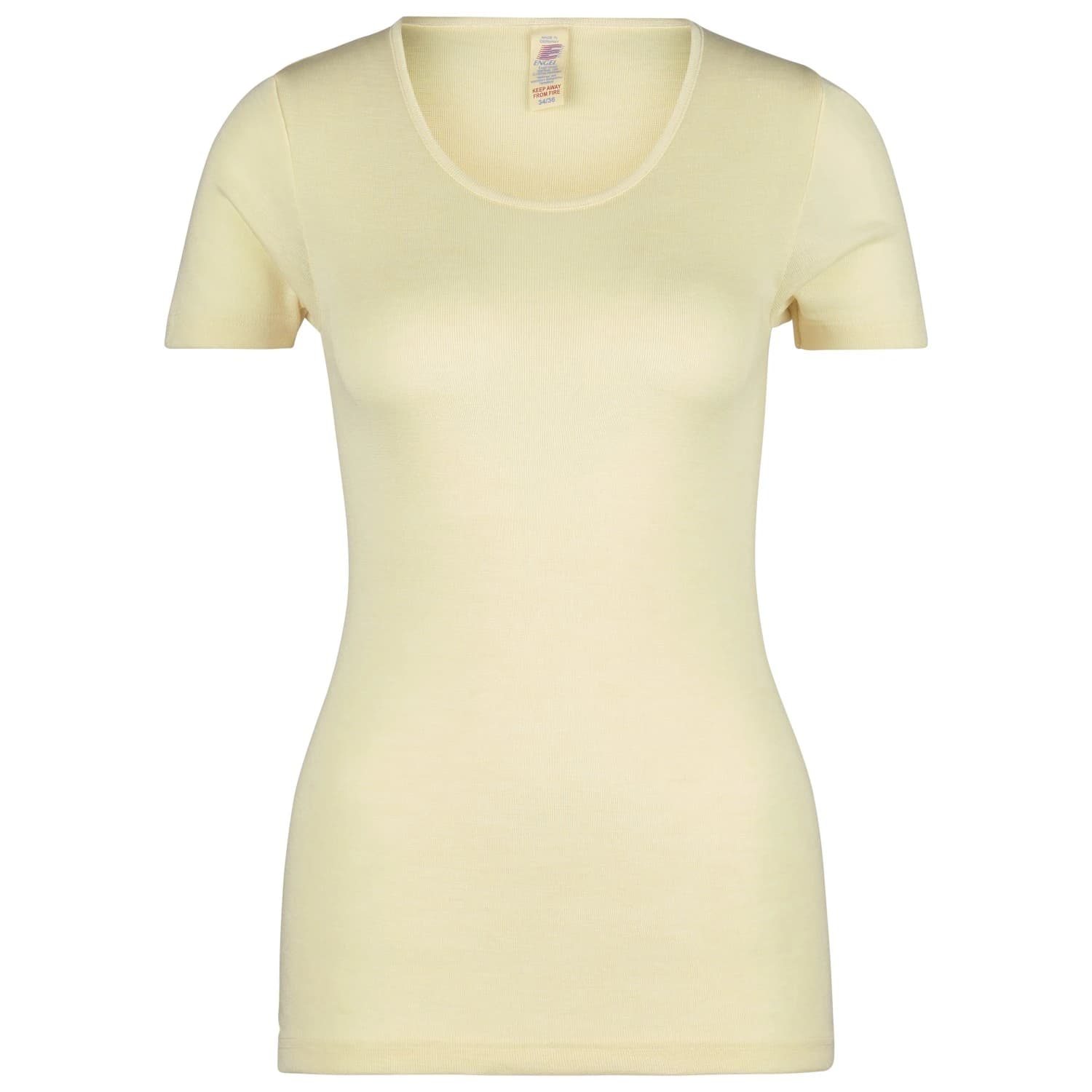 Дамско копринено термобельо Engel Women's Unterhemd S/S Merino base layer - Nature