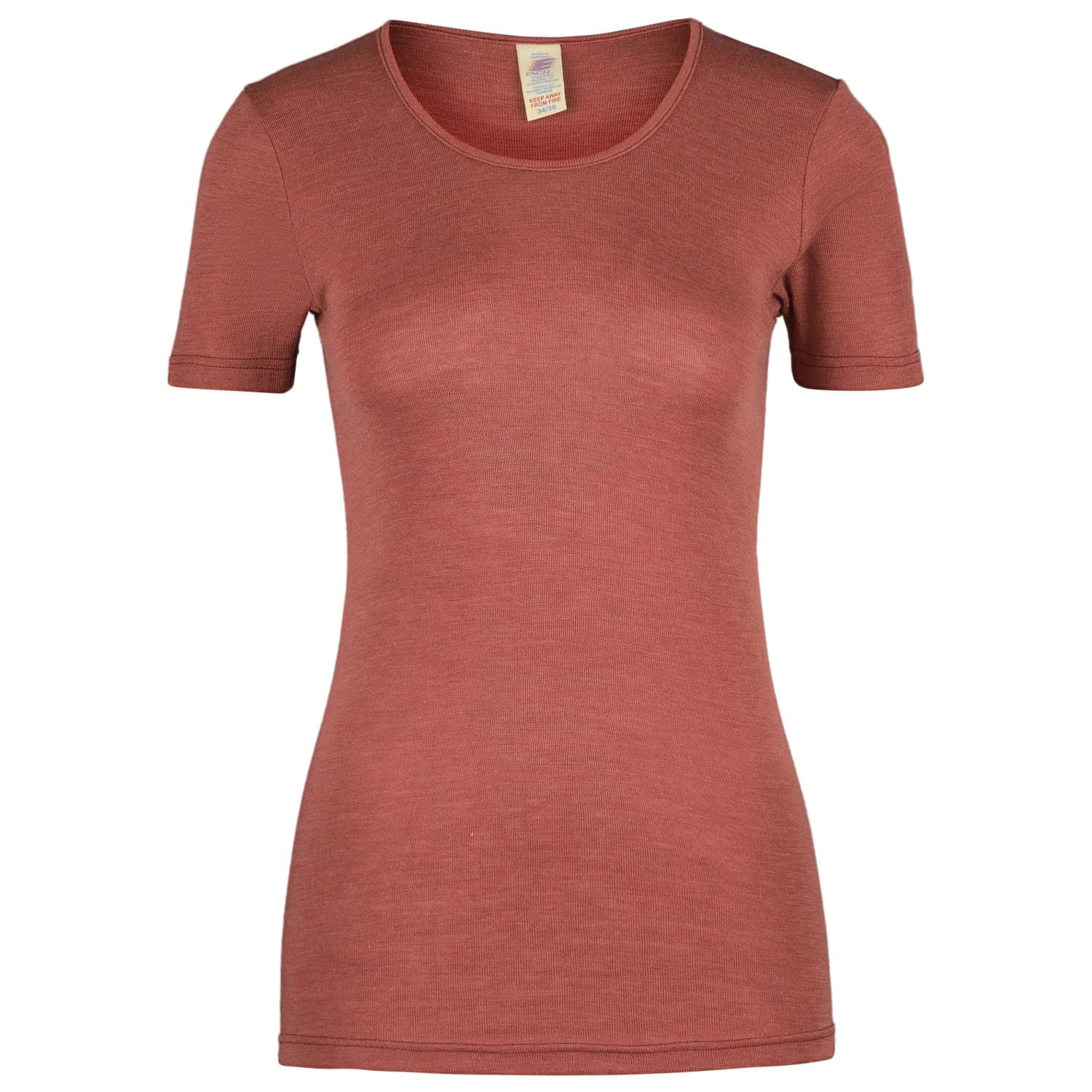 Дамско копринено термобельо Engel Women's Unterhemd S/S Merino base layer - Copper