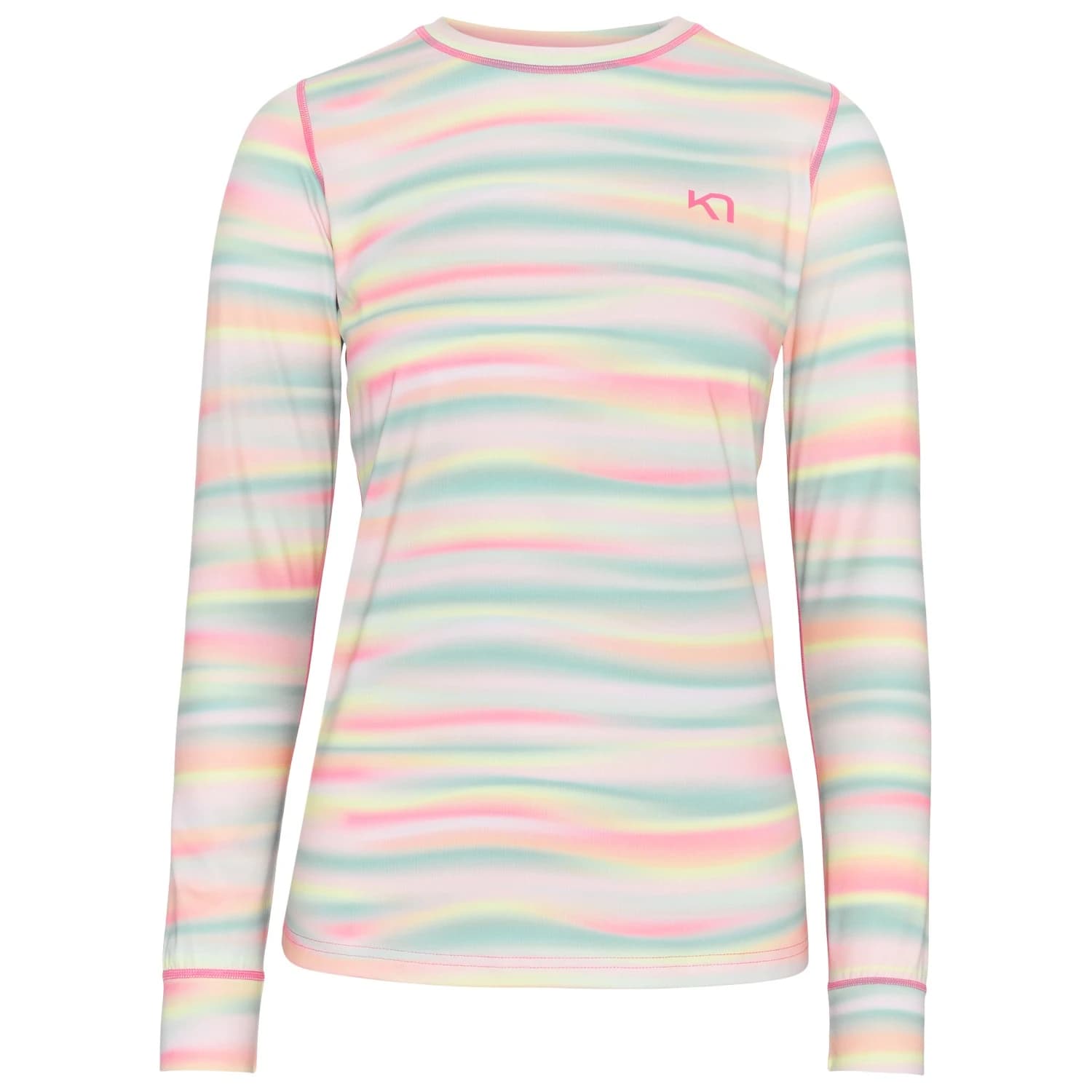 Дамска спортна тениска Kari Traa Women's Fryd L/S Synthetic base layer - Bubblegum