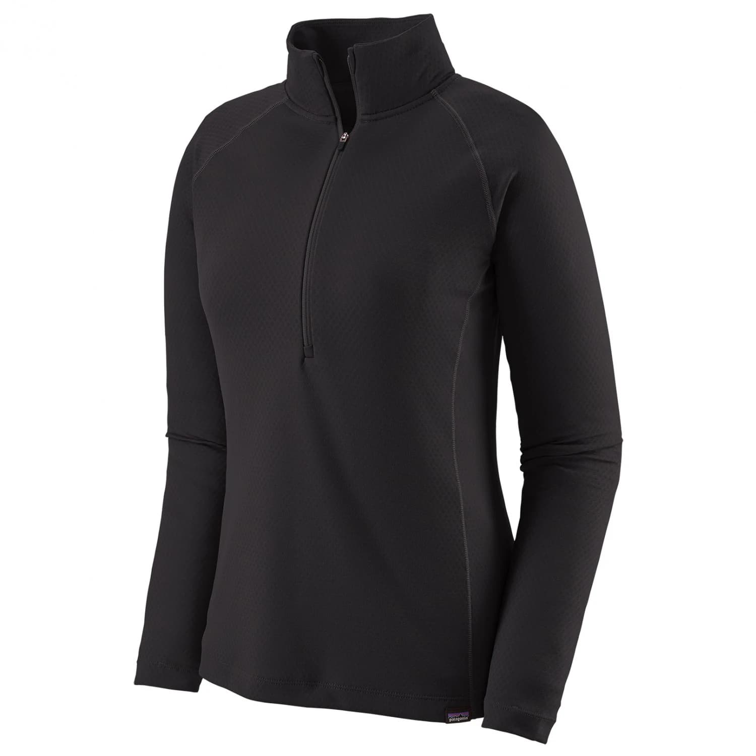 Дамско синтетично термобельо Patagonia Women's Cap Midweight Zip Neck Synthetic base layer - Black