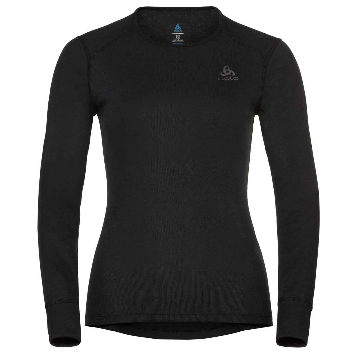 Дамско синтетично термобельо Odlo Women's BL Top Crew Neck L/S Active Warm Eco Synthetic base layer - Black