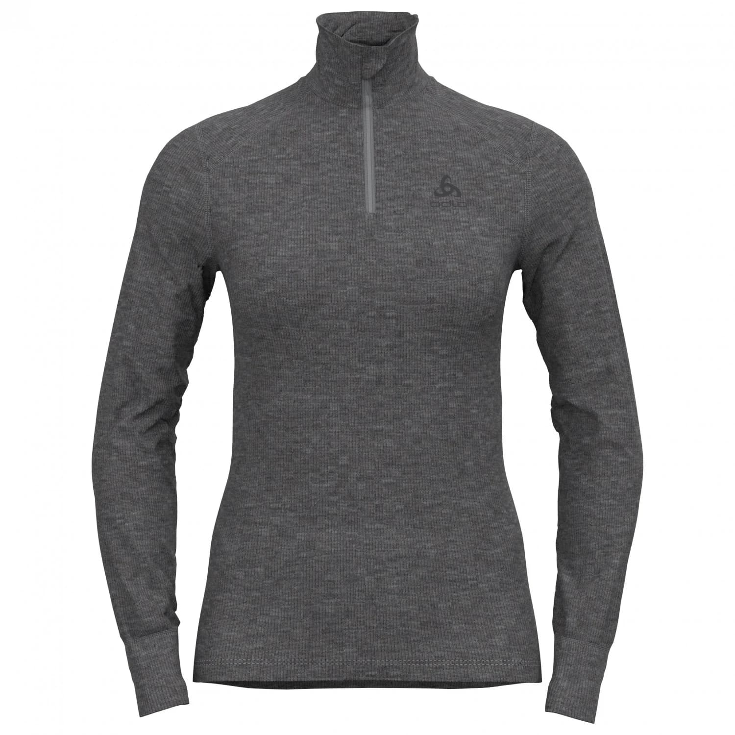 Синтетично термобельо Odlo Women's Top Turtle Neck L/S Half Zip Active Warm Synthetic base layer - Odlo Steel Grey Melange