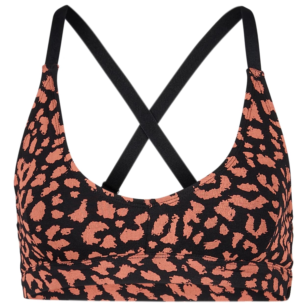 Ежедневно термо бельо DEDICATED Women's Soft Bra Junsele Everyday base layer - Leopard Terracotta Red