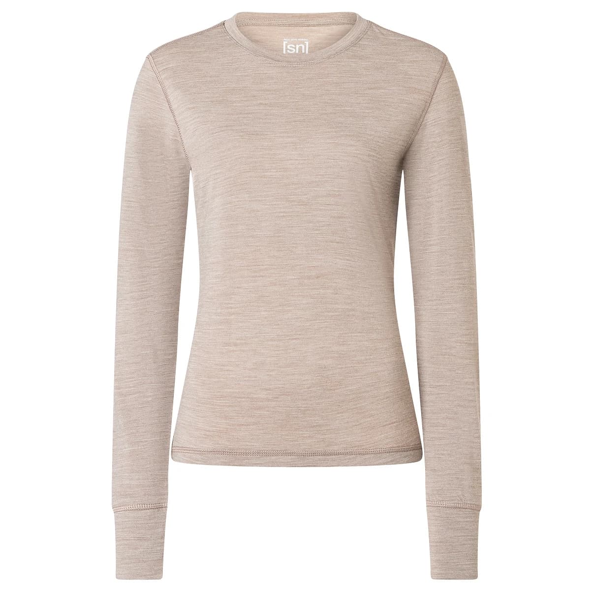 Дамска долна блуза с дълъг ръкав super.natural Women's Tundra 175 L/S Longsleeve - Vintage Khaki Melange