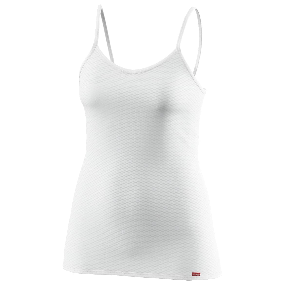 Дамско синтетично термобельо Löffler Women's Spaghetti Top Grid Transtex Light Synthetic base layer - White