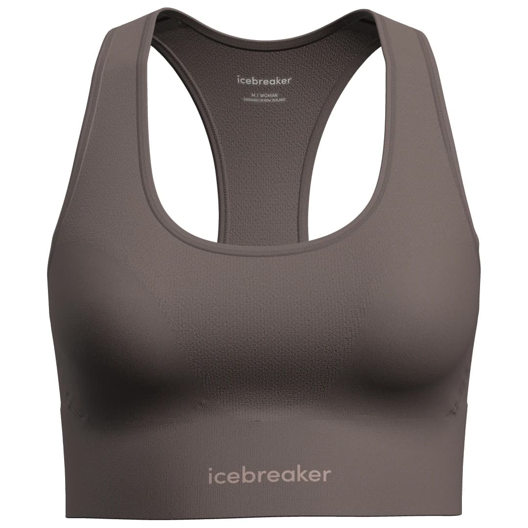 Дамско мериносово термобельо Icebreaker Women's Merino Seamless Active Bra Sports bra - Porcini