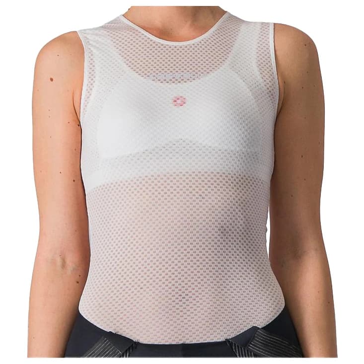 Дамско горнище Castelli Women's Pro Mesh Sleeveless Cycling undershirt - White