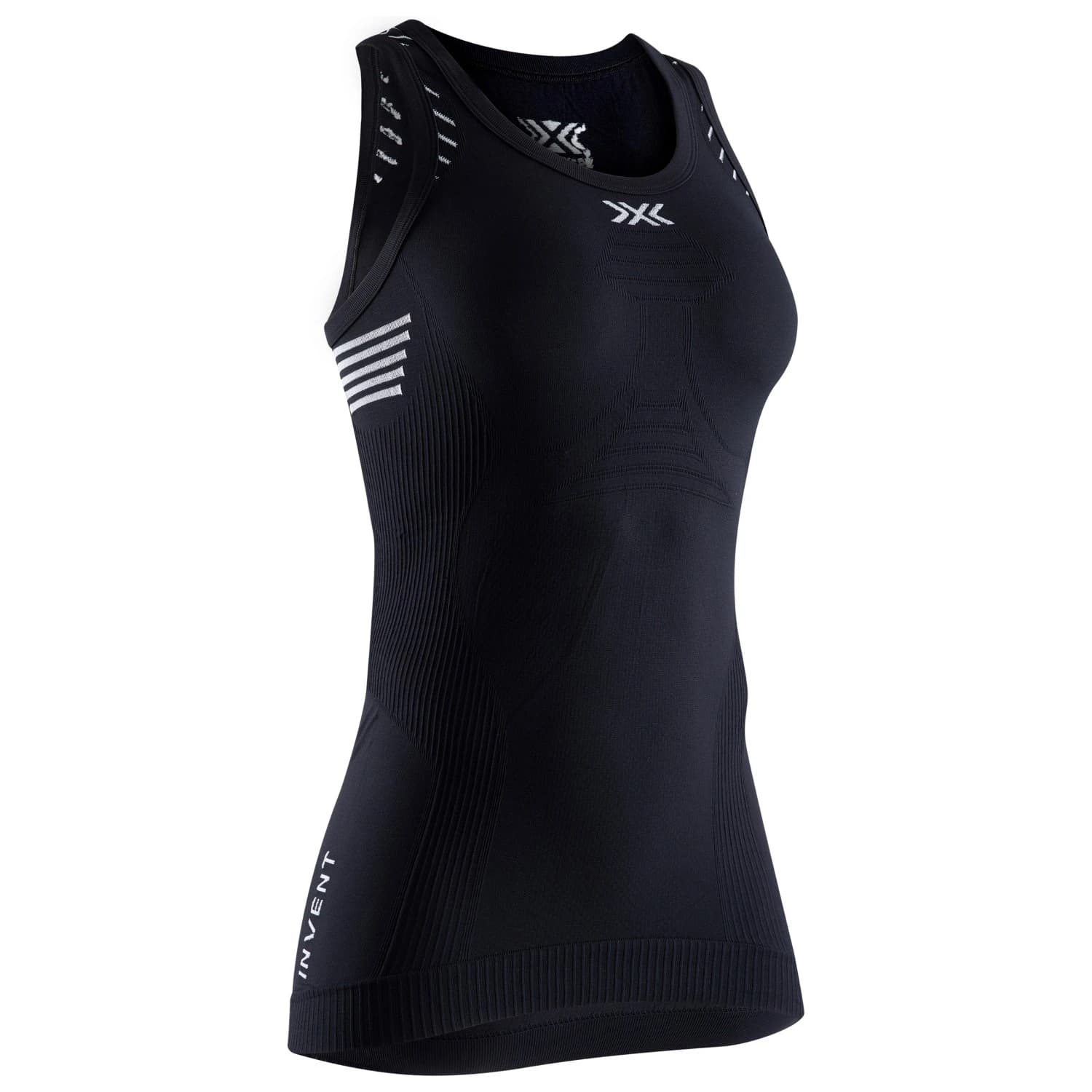 Дамско синтетично термобельо X-Bionic Women's Invent 4.0 LT Singlet Top - Opal Black / Arctic White