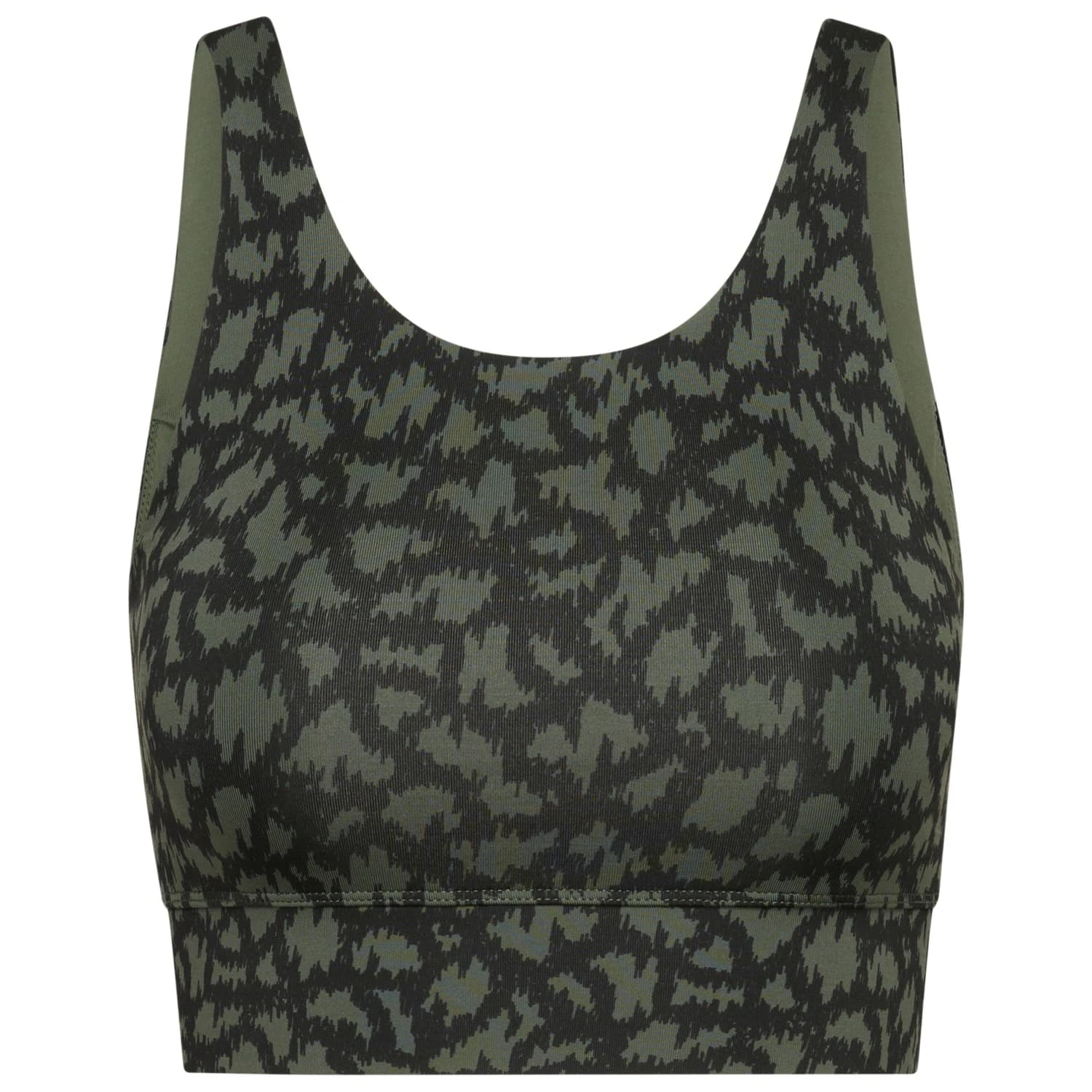 Дамски спортен сутиен Hey honey Women's Bustier Safari Sports bra - Pine / Black