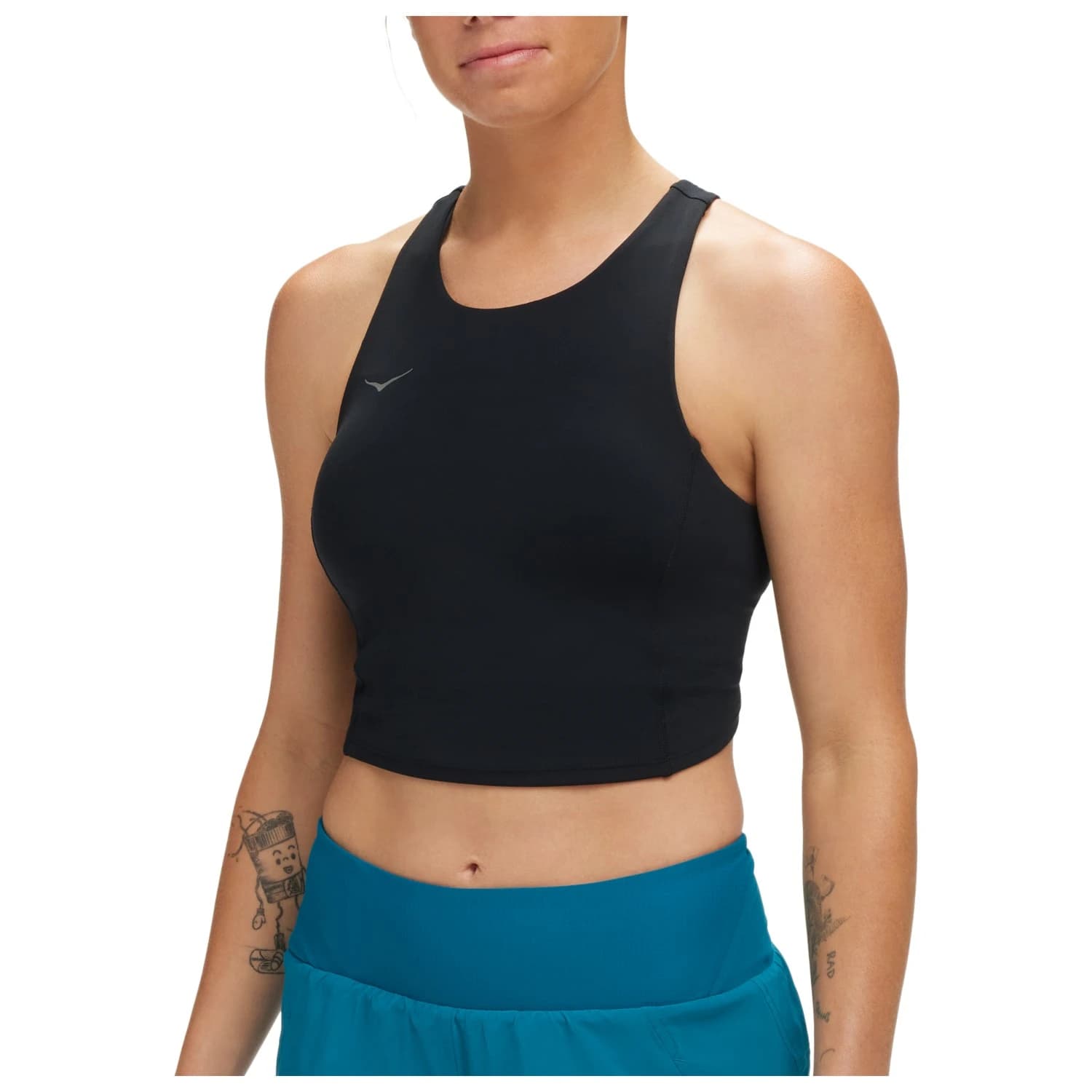 Дамски спортен сутиен Hoka Women's Elaro Crop Bra Sports bra - Black