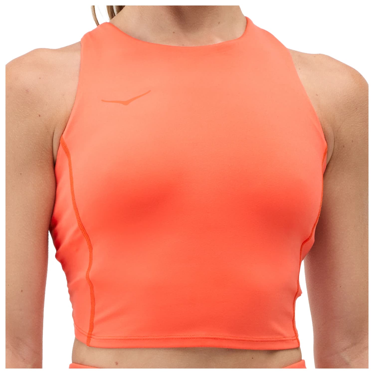Дамски спортен сутиен Hoka Women's Elaro Crop Bra Sports bra - Bell Pepper