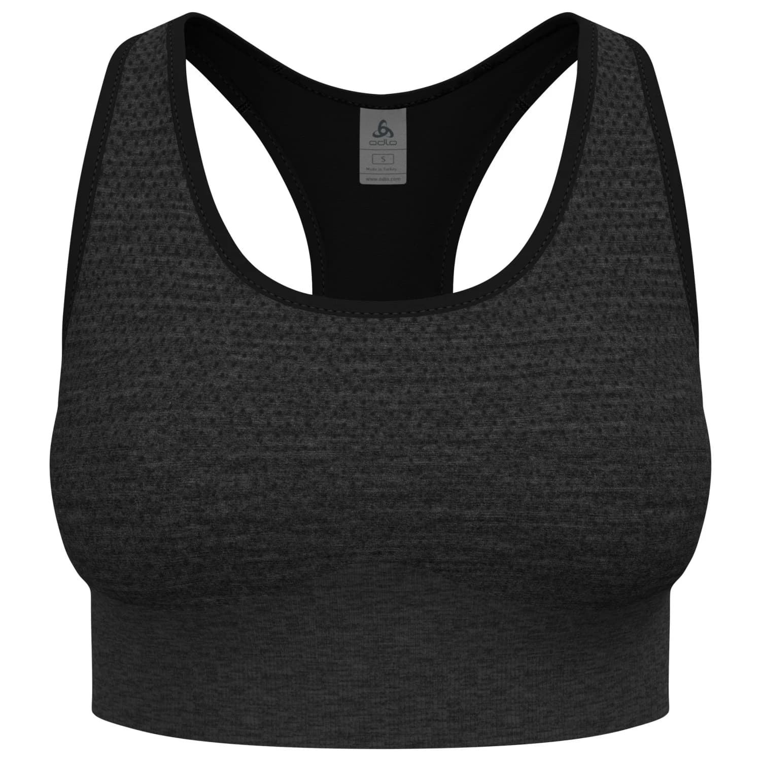 Дамски спортен сутиен Odlo Women's Seamless Medium Padded Sport Bra Sports bra - Black Melange
