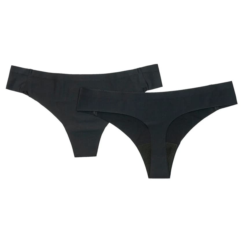 Дамско ежедневно термо бельо ATHLECIA Women's Alax Seamless String 2-Pack Everyday base layer - Black