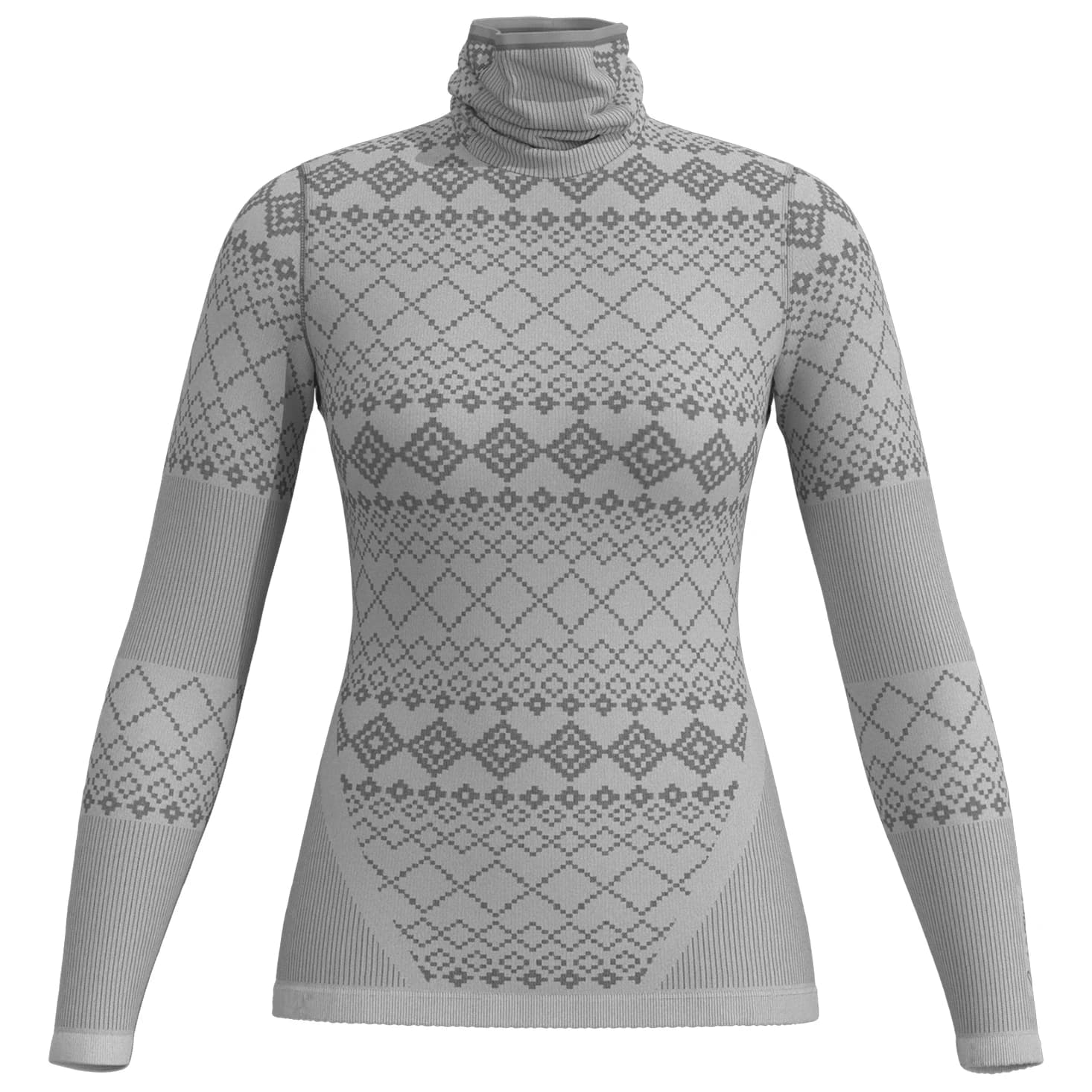 Дамско синтетично термобельо Löffler Women's Rollneck L/S Transtex Warm RETR'X Synthetic base layer - Grey Melange