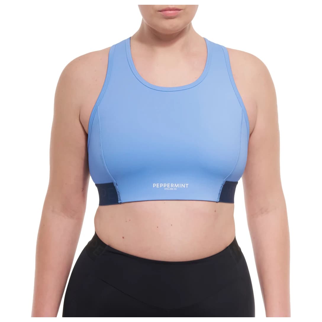 Дамски спортен сутиен PEPPERMINT Women's Signature High-Neck Bra Sports bra - Blueberry
