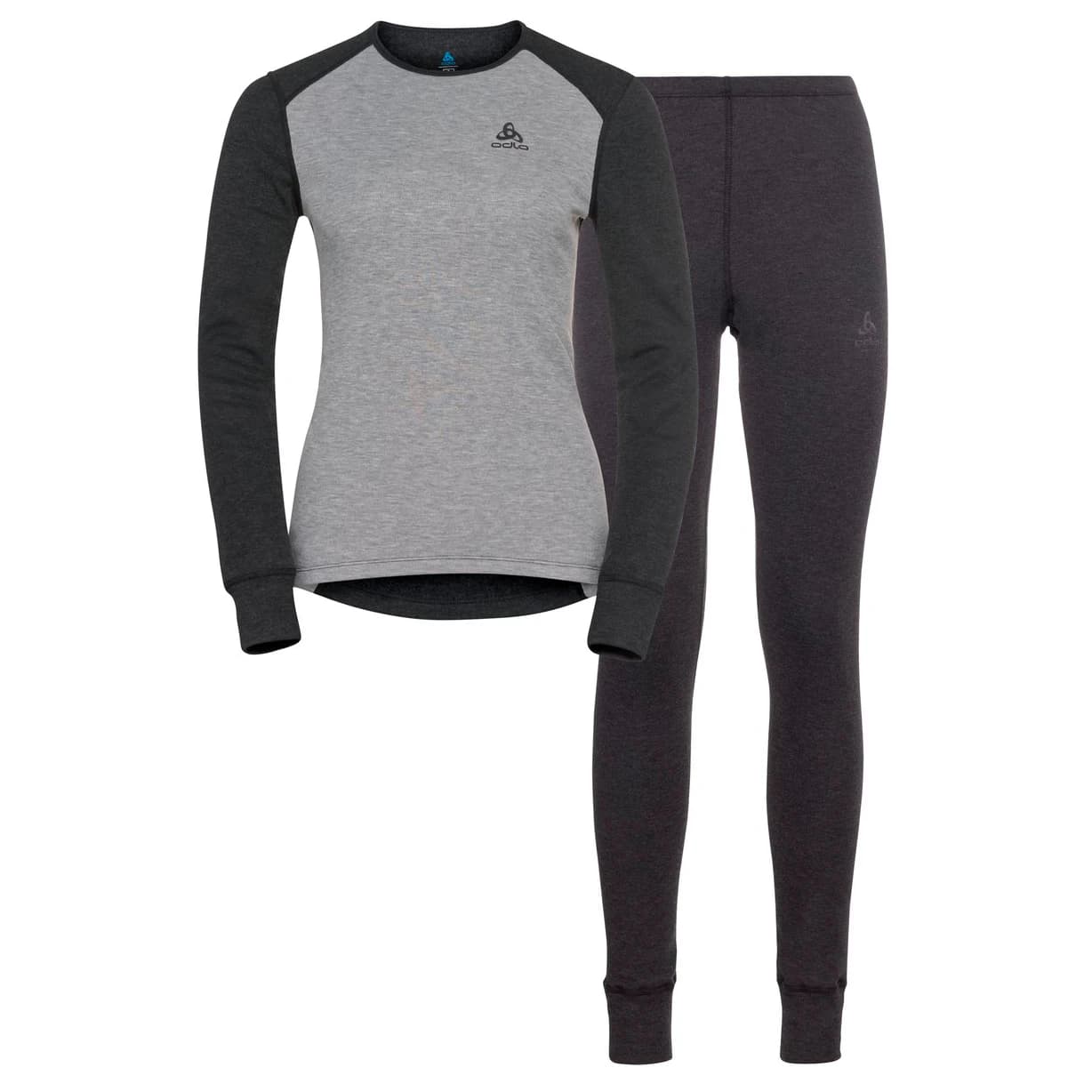 Синтетично термобельо Odlo Women's Active Warm Special Set Synthetic base layer - Dark Grey Melange / Grey Melange