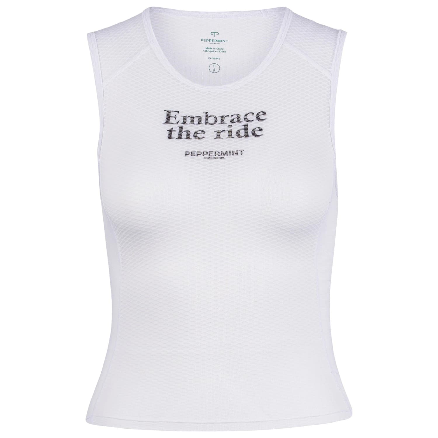 Дамско горнище PEPPERMINT Women's Base Layer Tank Synthetic base layer - White