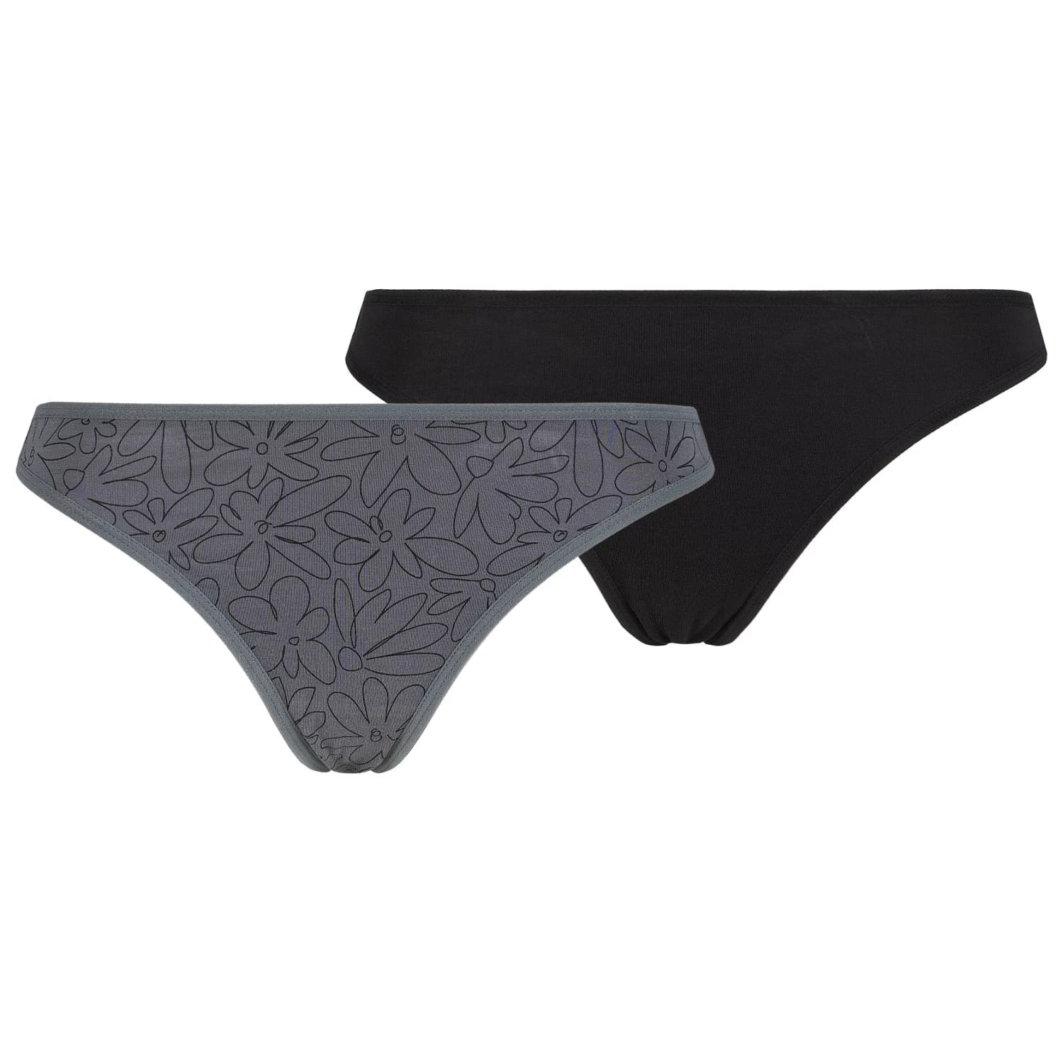 Дамско синтетично термобельо Stoic Women's TrosaSt. Thong 2-Pack Synthetic base layer - Ink Grey AOP / Black