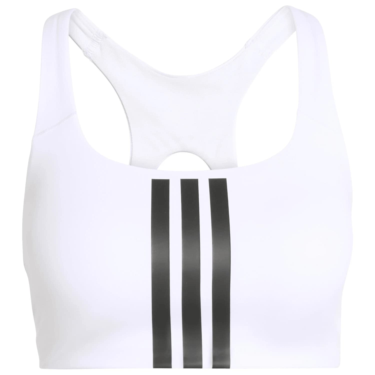 Дамски спортен сутиен adidas Women's Optime 3-Stripes MS Bra Sports bra - White / Black