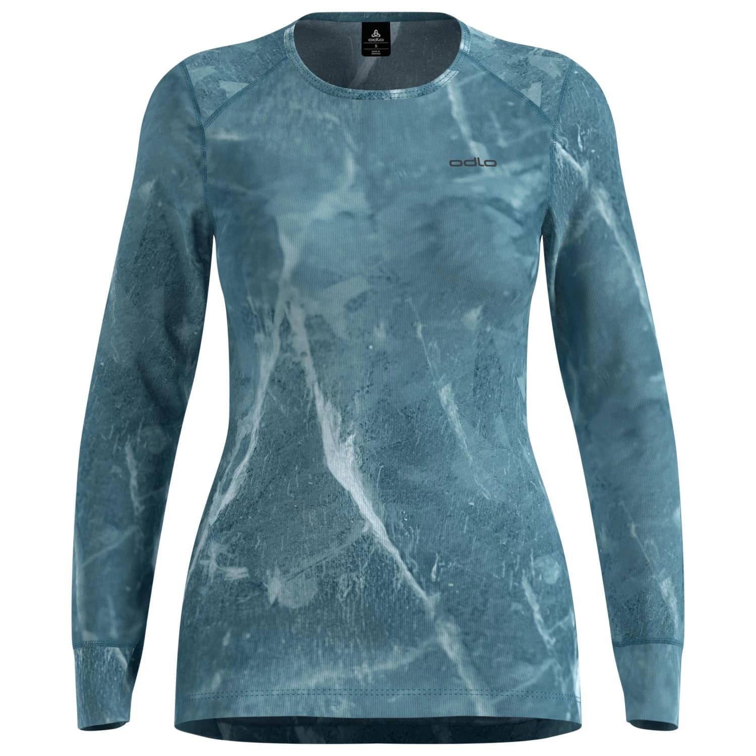 Синтетично термобельо Odlo Women's Active Warm X Frozen Lake Bl Top L/S Synthetic base layer - Reflecting Pond