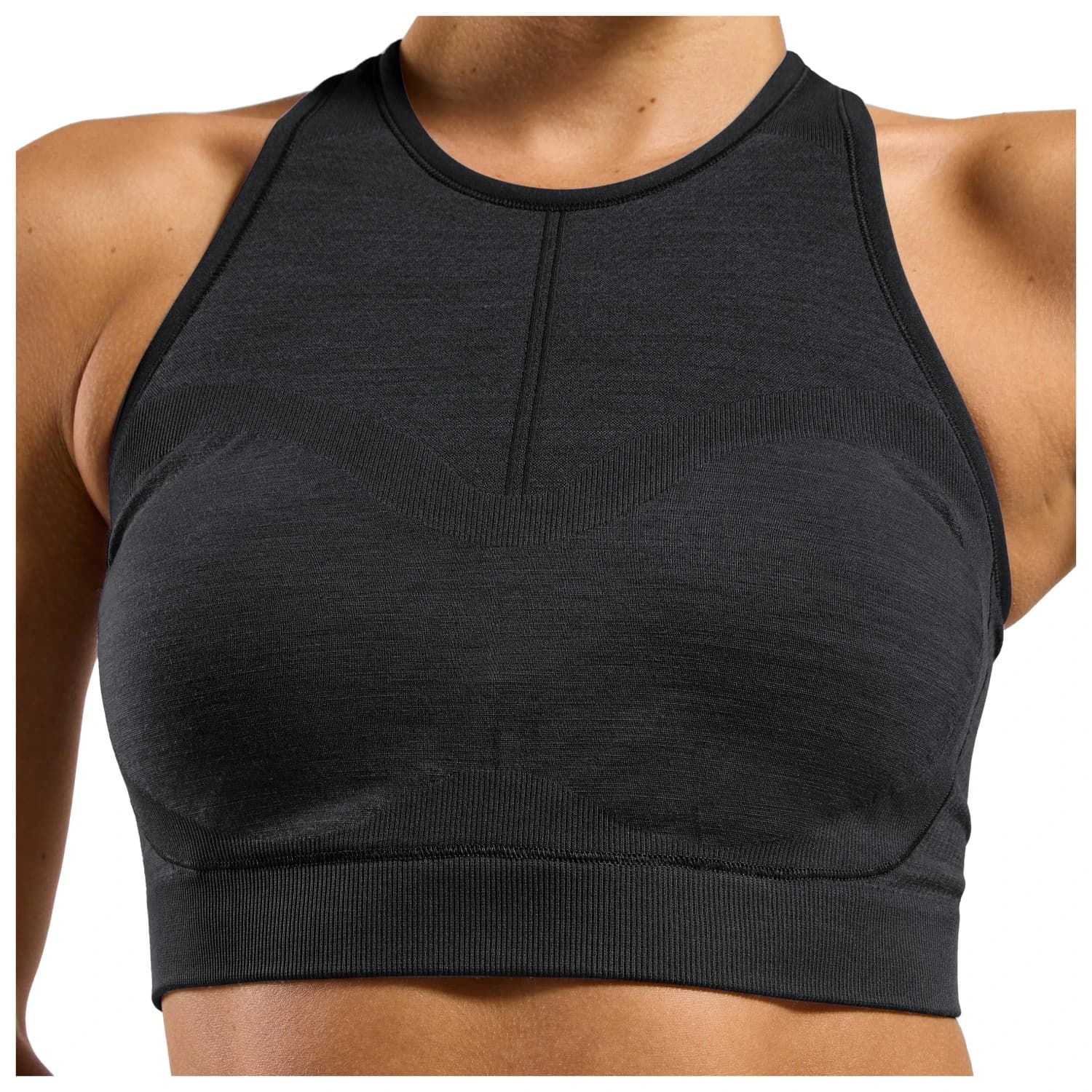 Дамски спортен сутиен Odlo Women's Seamless Performance Wool Medium Sport Bra Sports bra - Black