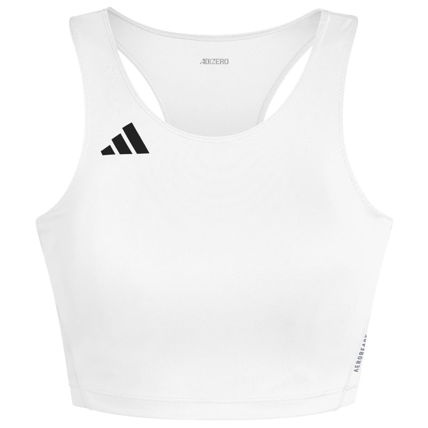 Дамски спортен сутиен adidas Women's ADIzero Essentials Running Crop Top Sports bra - White