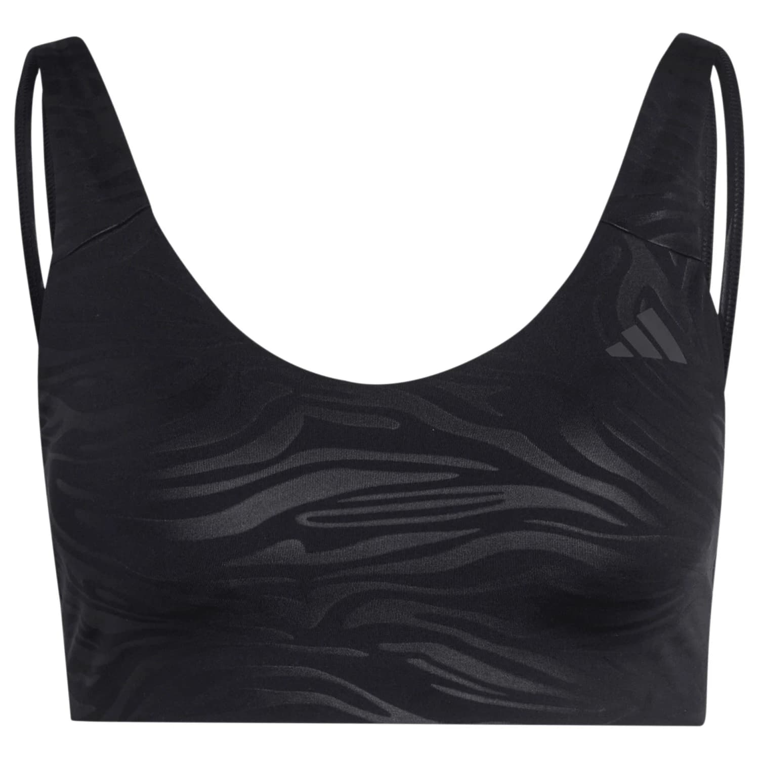 Дамски спортен сутиен adidas Women's All Me Essentials Graphic Light Support Sports bra - Black