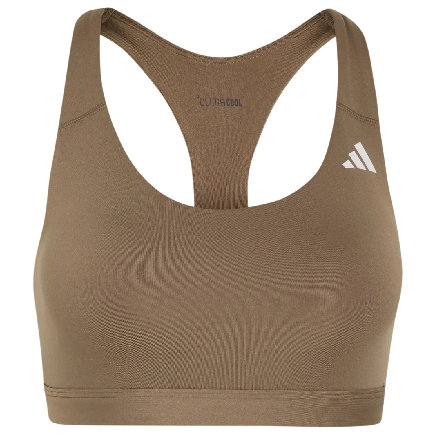 Дамски спортен сутиен adidas Women's Optime Essentials Workout Medium Support Sports bra - Khaki Six