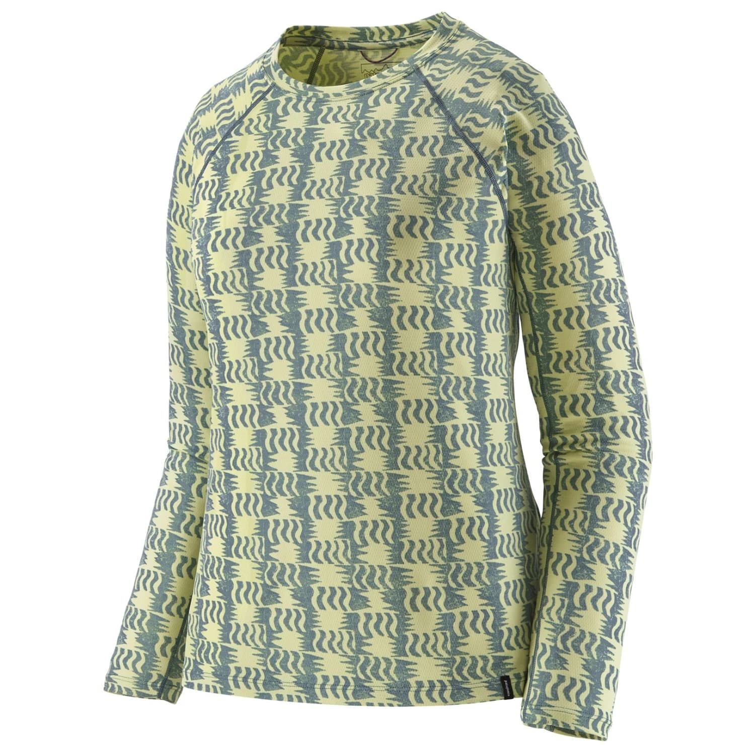 Дамско синтетично термобельо Patagonia Women's Capilene Midweight Crew Synthetic base layer - Sun Quilt: Blue Sage