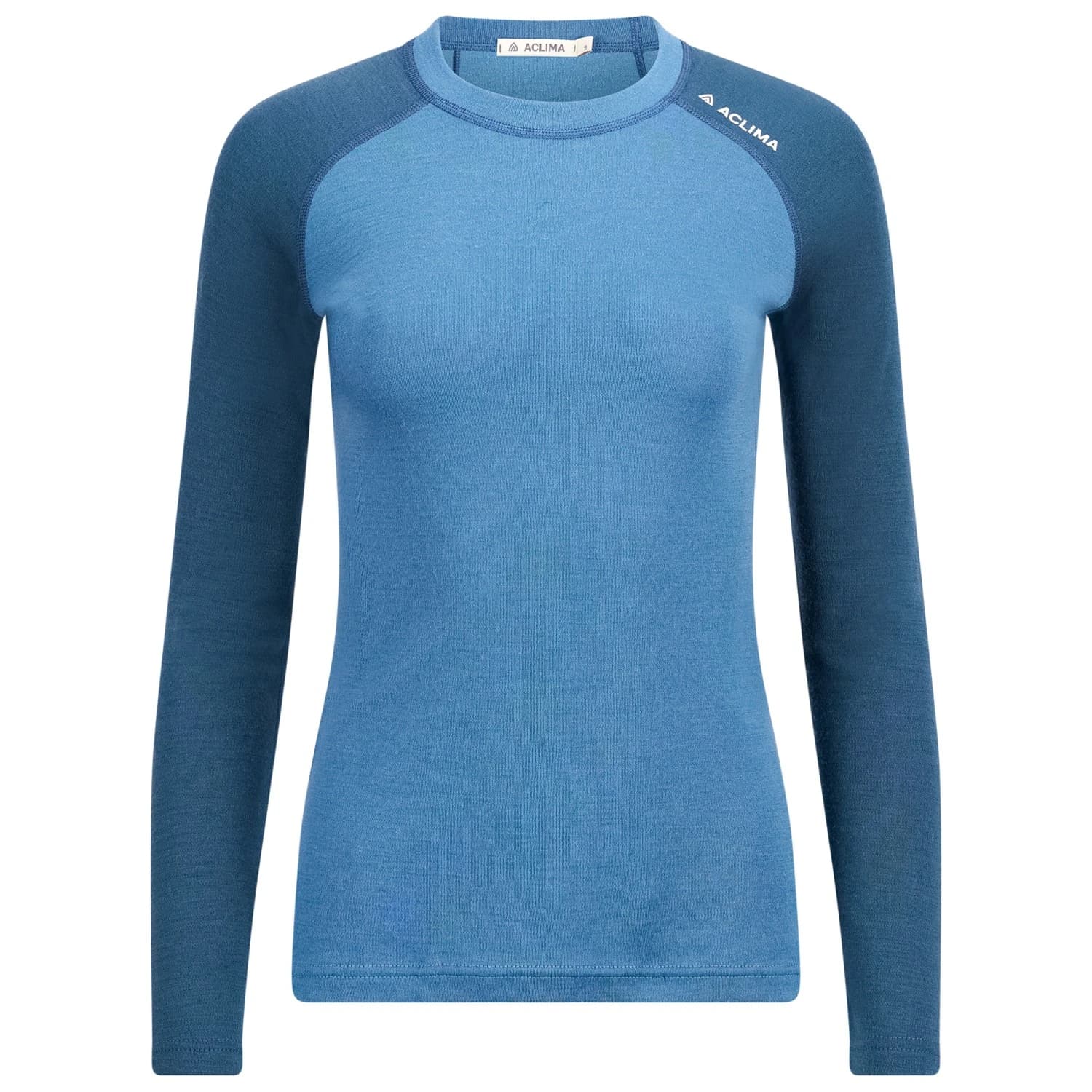 Дамско мериносово термобельо Aclima Women's WW Crew Neck Merino base layer - Blue Fusion / Midnight Navy