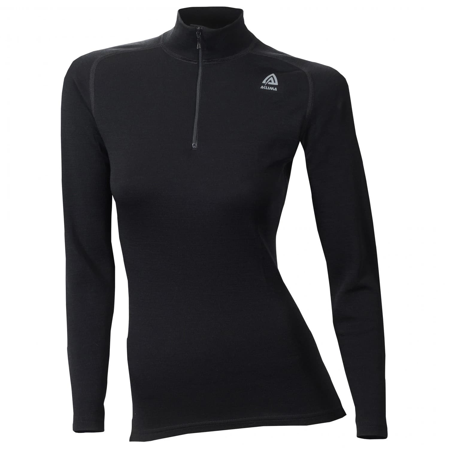 Дамски вълнен пуловер Aclima Women's WW Mock Neck Merino base layer - Jet Black