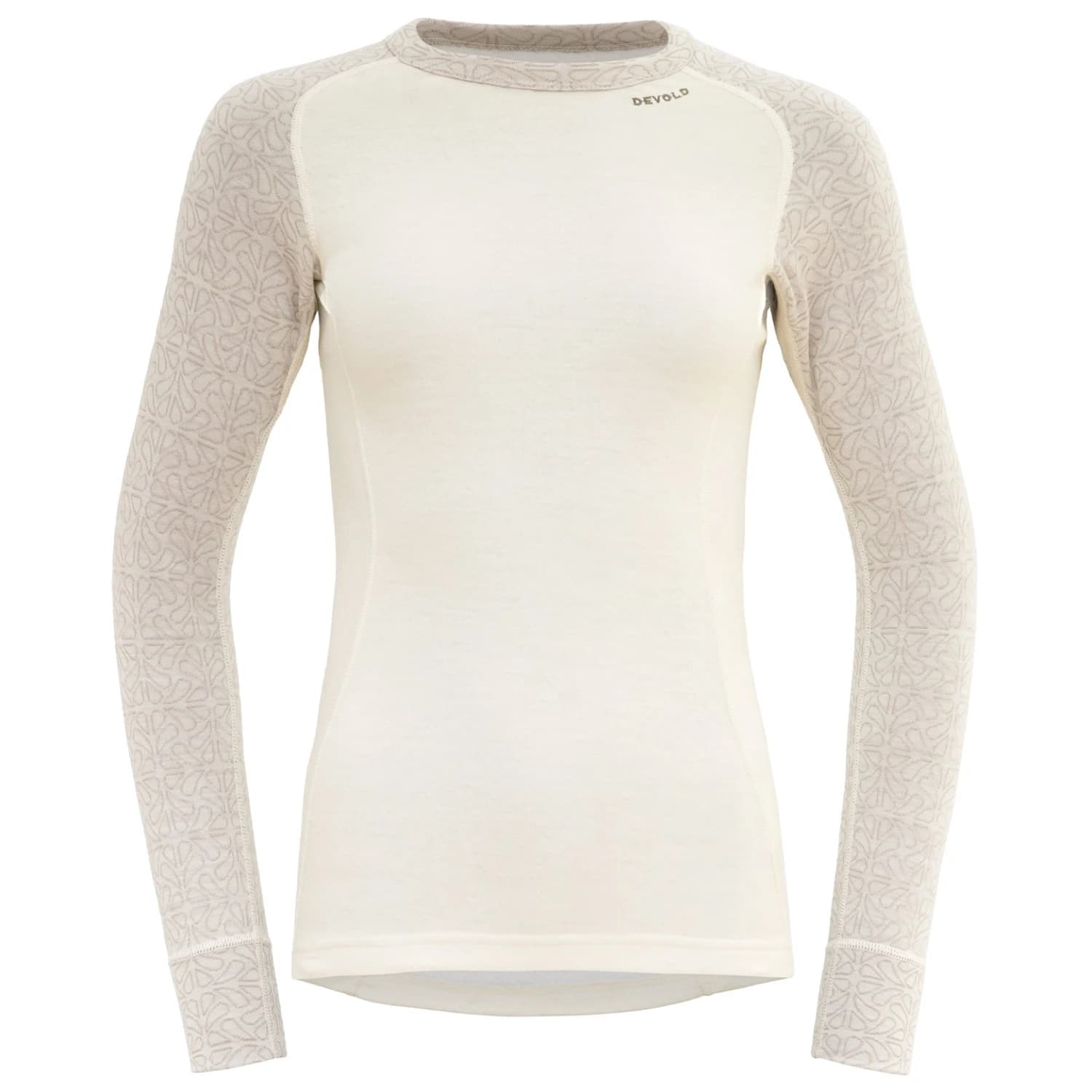 Дамско мериносово термобельо Devold Duo Active Woman Shirt Merino base layer - Raw White