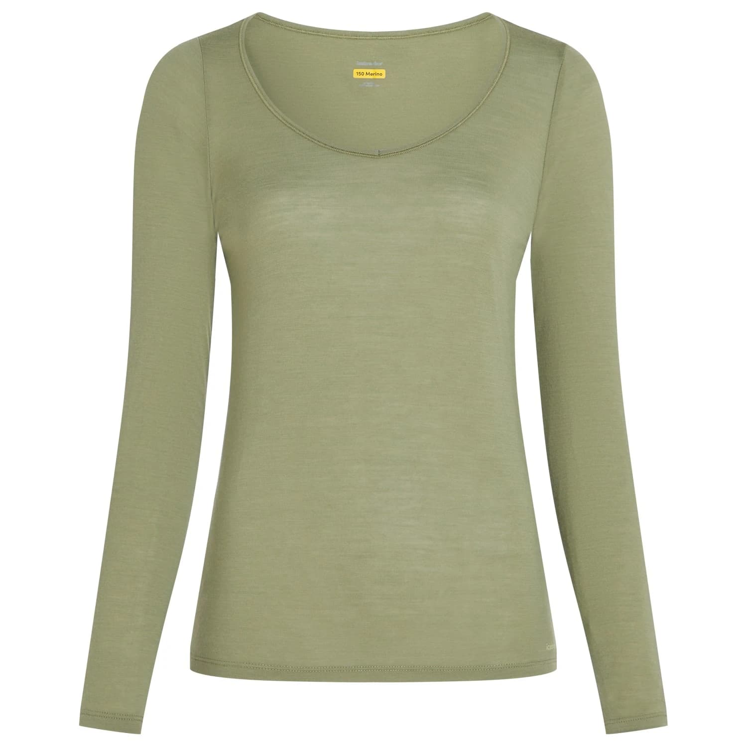 Дамско мериносово термобельо Icebreaker Women's Siren L/S Sweetheart Merino base layer - Lichen