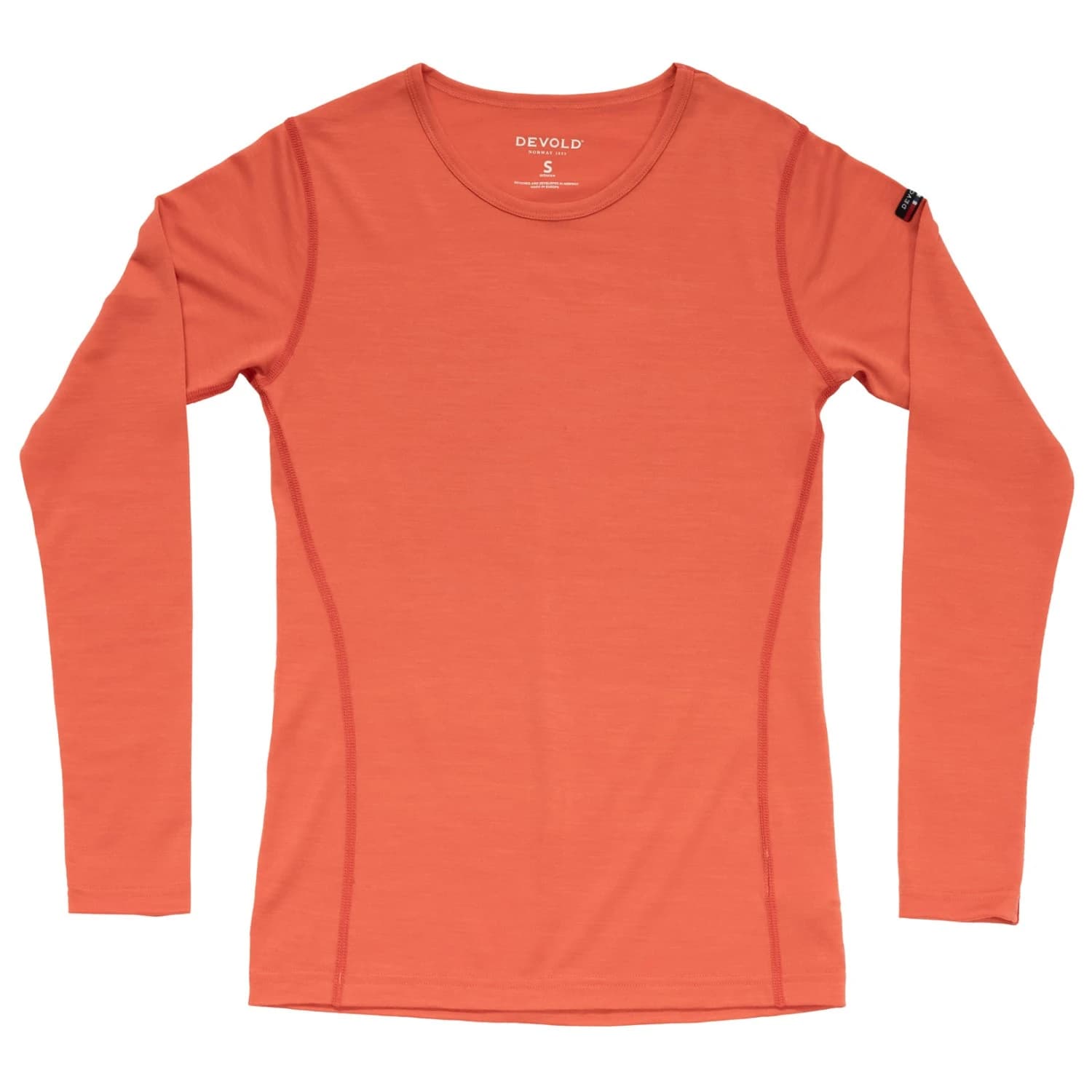 Дамско мериносово термобельо Devold Breeze Woman Shirt Merino base layer - Coral II
