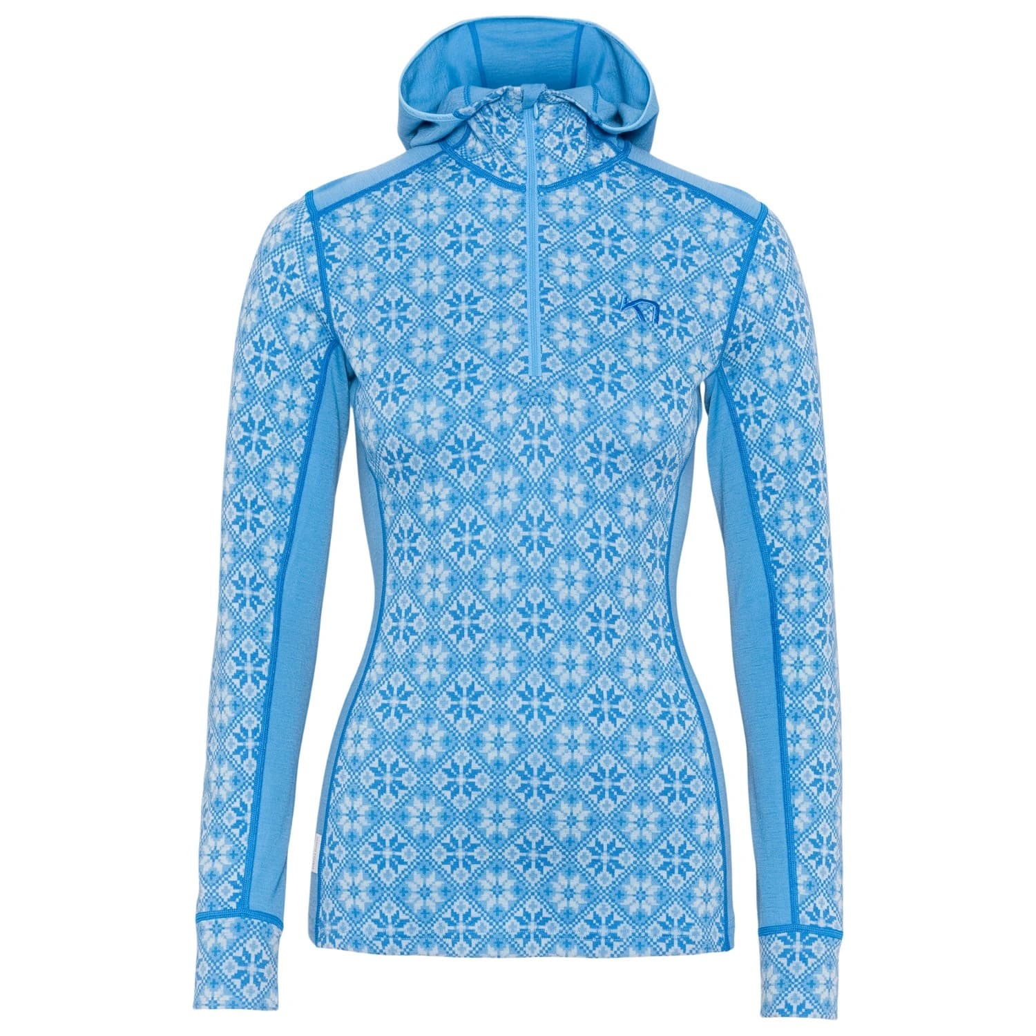 Дамско мериносово термобельо Kari Traa Women's Rose Hood Merino base layer - Ocean