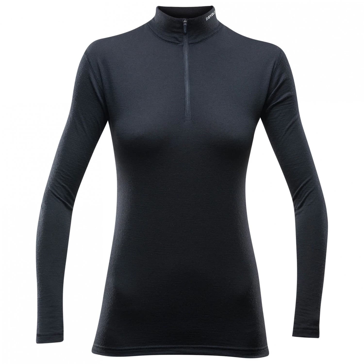 Дамско мериносово термобельо Devold Breeze Woman Half Zip Neck Merino base layer - Black