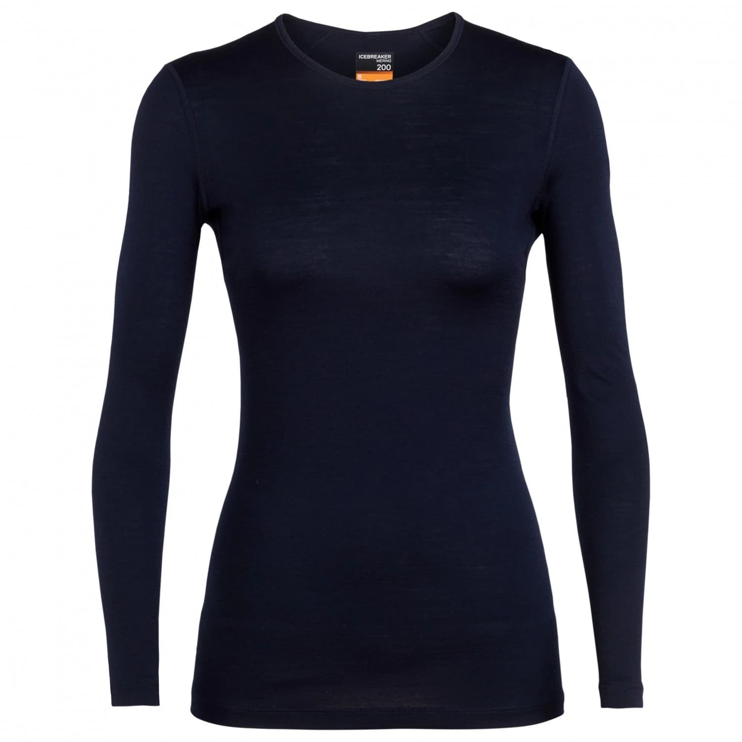 Дамско мериносово термобельо Icebreaker Women's 200 Oasis L/S Crewe Merino base layer - Midnight Navy