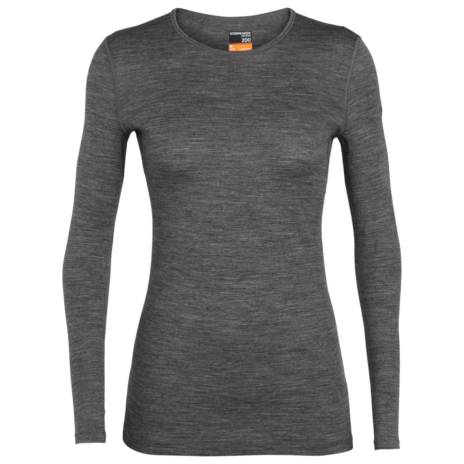 Дамско мериносово термобельо Icebreaker Women's 200 Oasis L/S Crewe Merino base layer - Gritstone Heather / 013