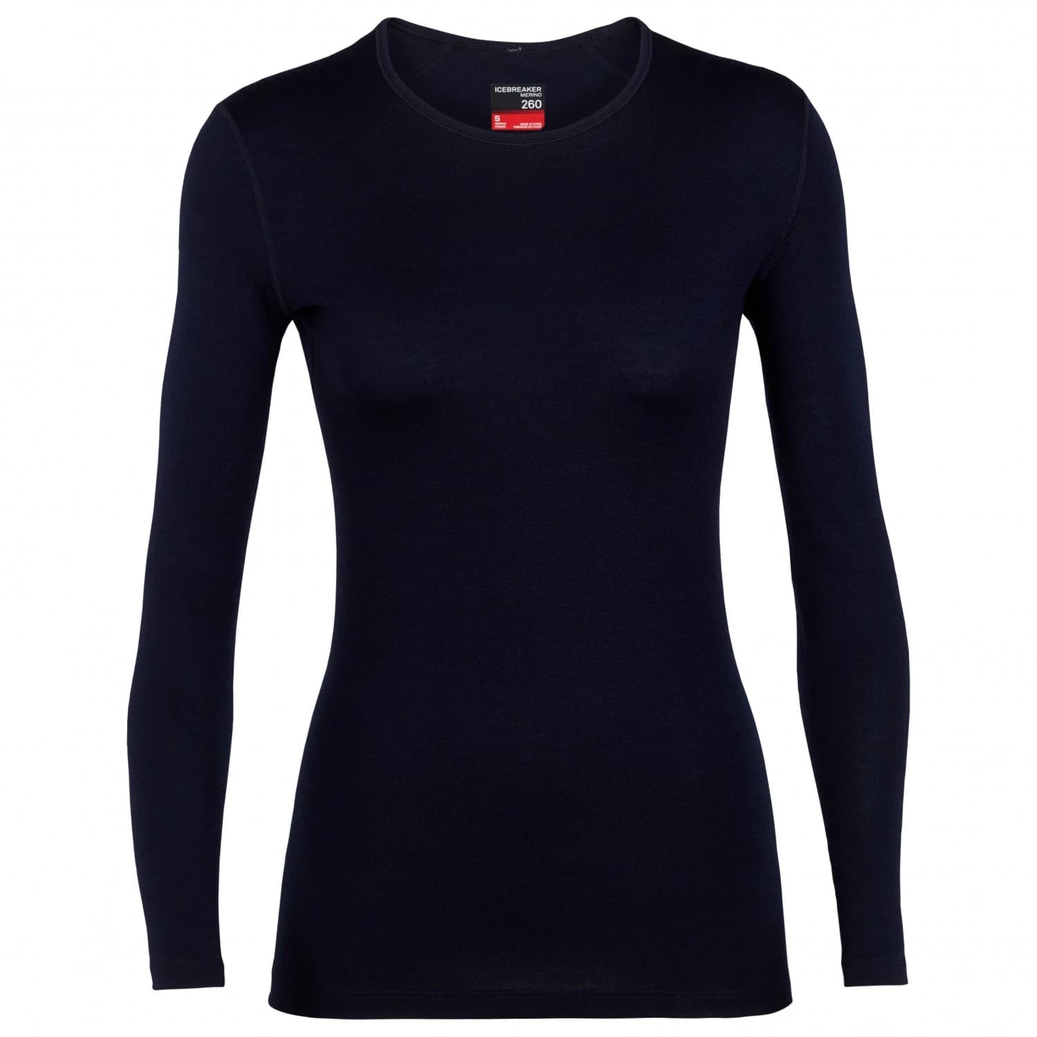 Мериносово термобельо Icebreaker Women's 260 Tech L/S Crewe Merino base layer - Midnight Navy