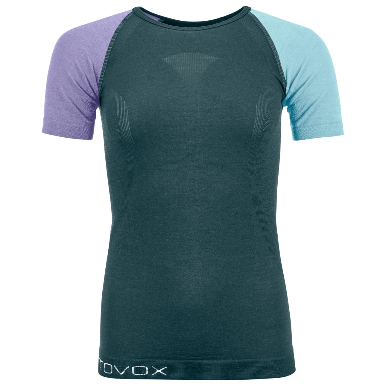 Дамско мериносово термобельо Ortovox Women's 120 Comp Light Short Sleeve Merino base layer - Dark Arctic Grey