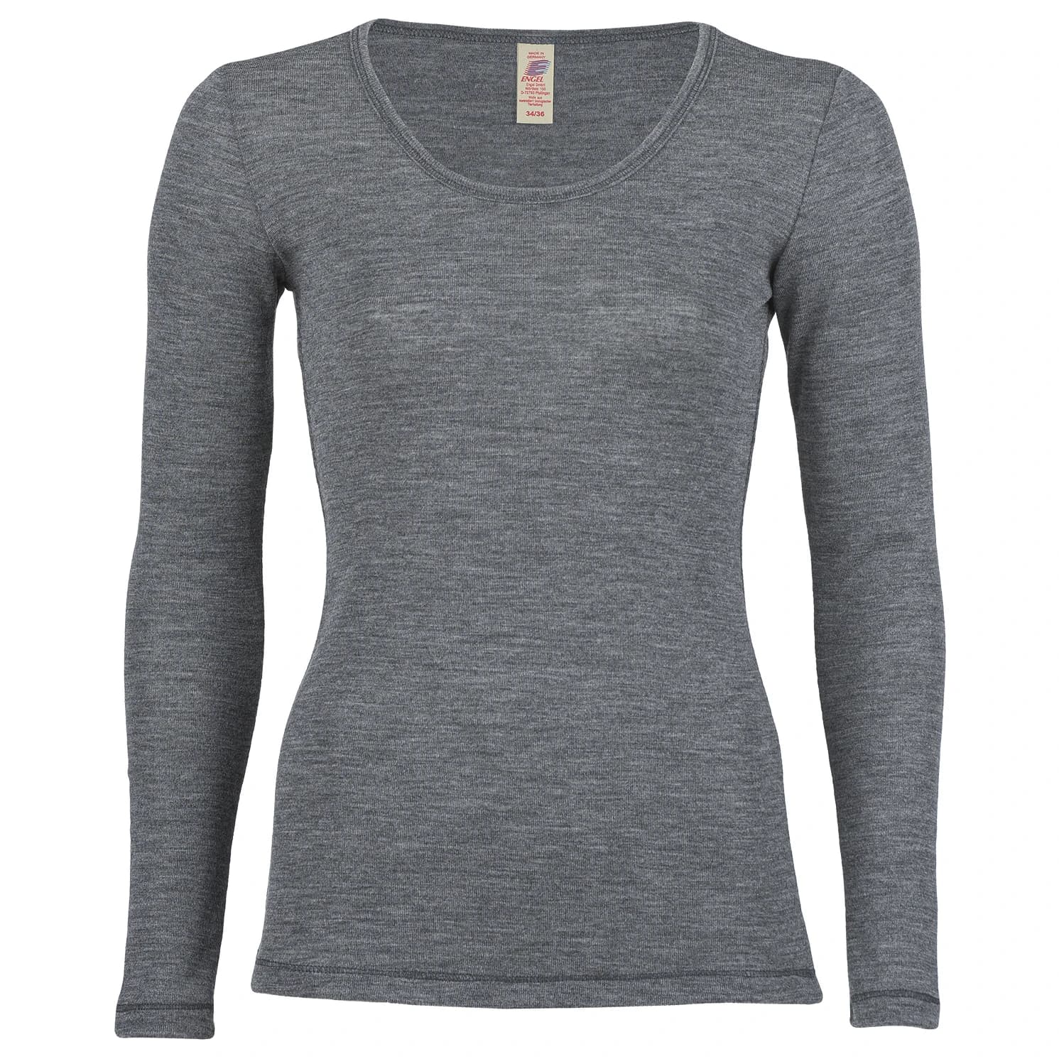 Дамско мериносово термобельо Engel Women's Shirt L/S Everyday base layer - Schiefer